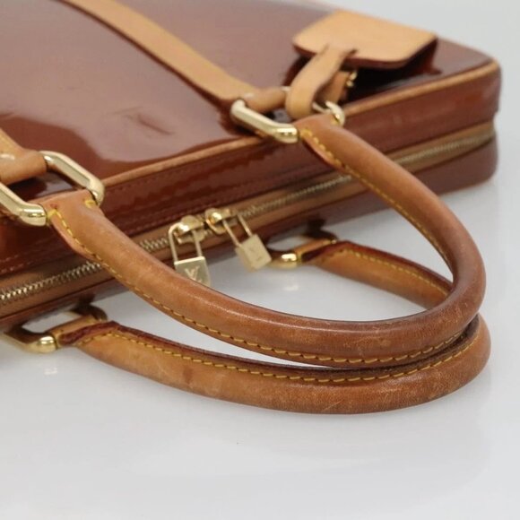 LOUIS VUITTON Monogram Vernis Van Damme Hand Bag Bronze - Picture 6 of 15